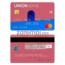 Albania Union Bank mastercard photoshop sample in PSD