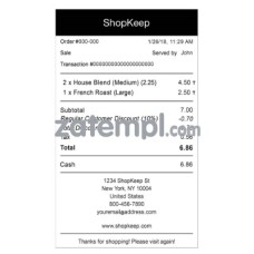 Shopkeep payment receipt PSD download template